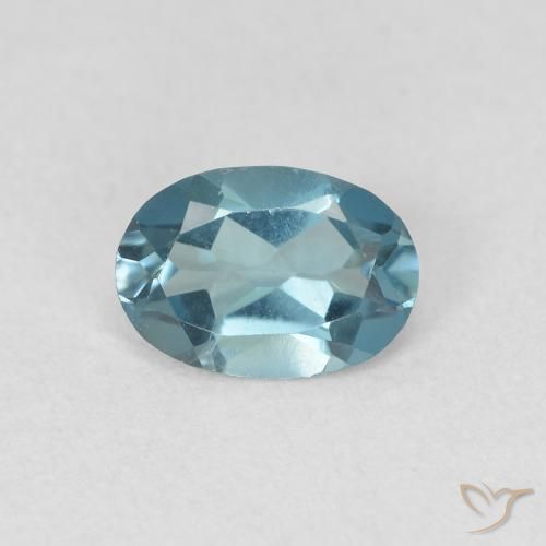 0.91ct Naturel Bleu Londres Topaze, ovale, VVS