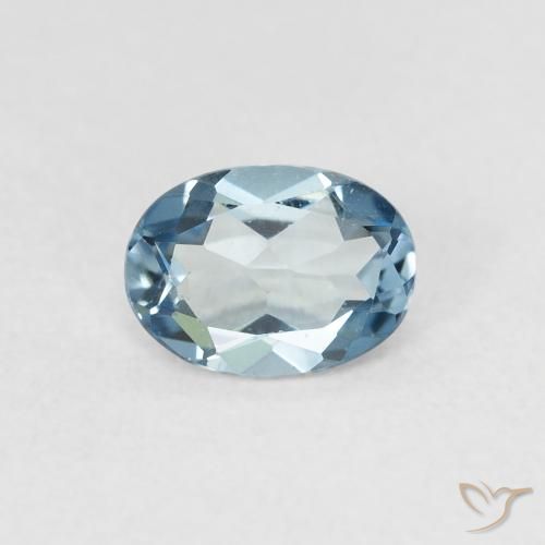 0.83ct Naturel Bleu Londres Topaze, ovale, VVS-VS