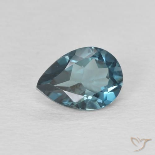 Topaze Bleu Londres naturelle En forme de poire, 0.86 ct, VS