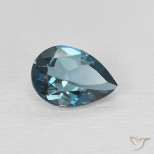 Topaze Bleu Londres naturelle En forme de poire, 0.86 ct, VS