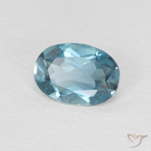 Topaze Bleu Londres naturelle ovale, 0.83 ct, VS