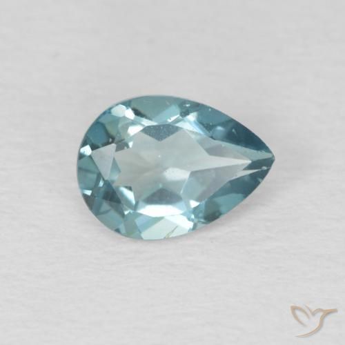 Topaze Bleu Londres naturelle En forme de poire, 0.89 ct, VS