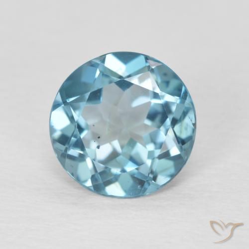 2.26ct Naturel Bleu Londres Topaze, Tour, VVS-VS