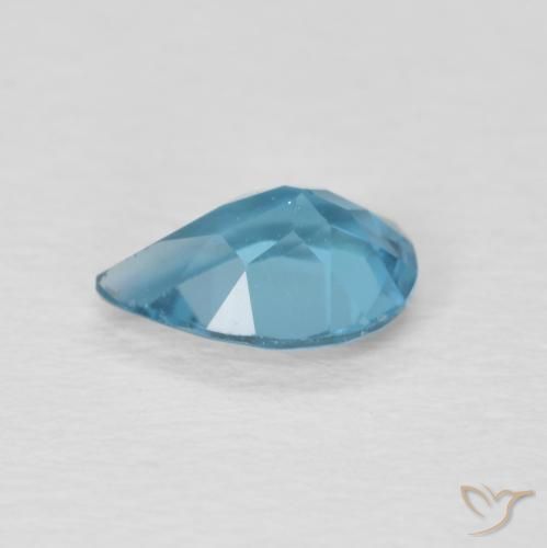 Topaze Bleu Londres naturelle En forme de poire, 0.81 ct, VS