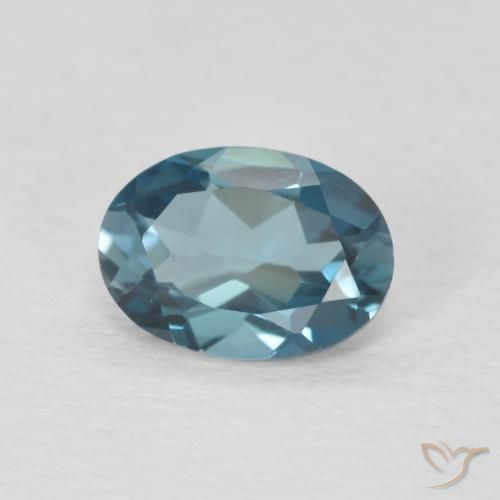 Topaze Bleu Londres naturelle ovale, 0.95 ct, VVS