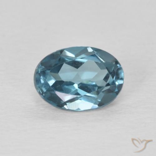 Topaze Bleu Londres naturelle ovale, 1.11 ct, VVS