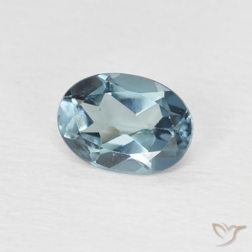 Topaze Bleu Londres naturelle ovale, 0.87 ct, VVS-VS