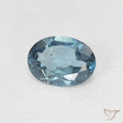 Topaze Bleu Londres naturelle ovale, 0.92 ct, VS