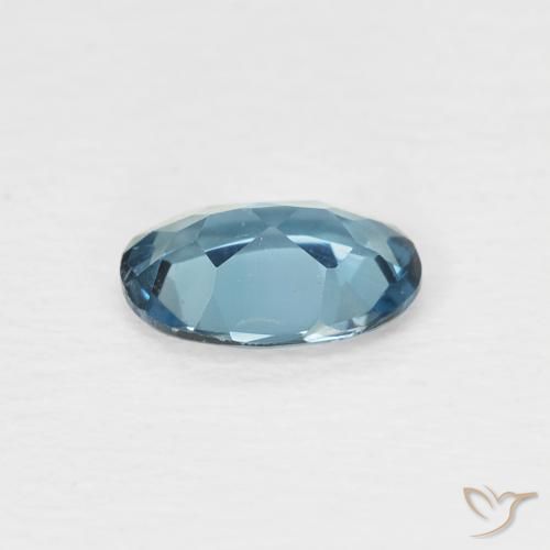 Topaze Bleu Londres naturelle ovale, 0.74 ct, VS