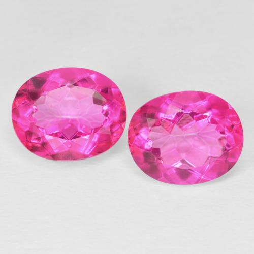 9.35ctw Naturel Magenta profond Topaze, ovale, VS