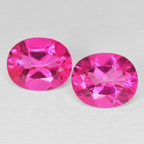 8.64ctw Naturel Medium Dark-Pink Topaze, ovale, VVS-VS