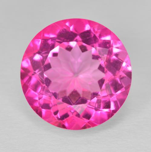 Topaze rose naturelle coupe roude, 12,00 ct, VVS-VS
