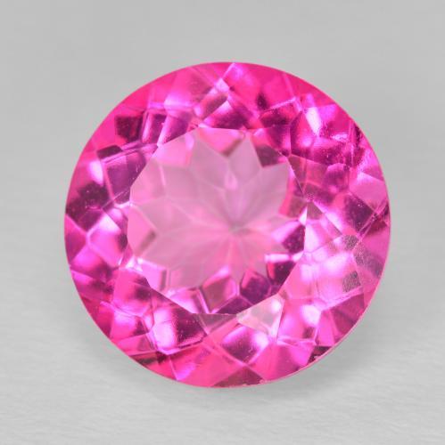 Topaze rose naturelle coupe roude, 12,00 ct, VVS-VS