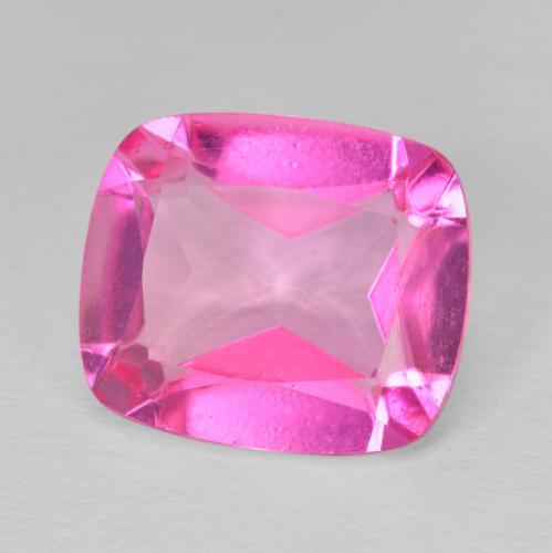 Topaze Medium Dark-Pink naturelle Coussin, 9.61 ct, VVS-VS