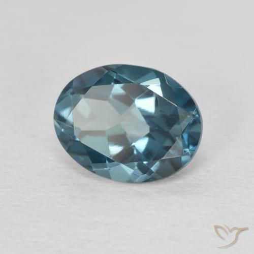 Topaze Bleu Londres naturelle ovale, 2.18 ct, VVS-VS