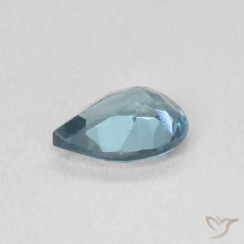 Topaze Bleu Londres naturelle En forme de poire, 0.83 ct, VVS-VS
