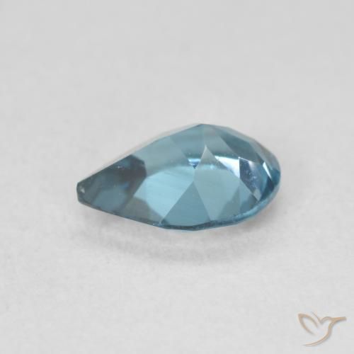 Topaze Bleu Londres naturelle En forme de poire, 0.85 ct, VVS-VS