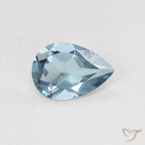 Topaze Bleu Londres naturelle En forme de poire, 0.77 ct, VS