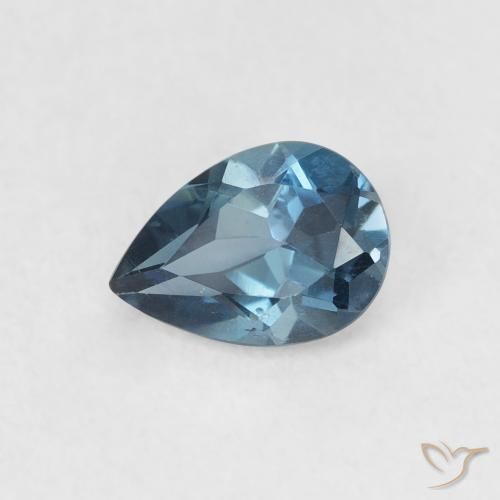 0.85ct Naturel Bleu Londres Topaze, En forme de poire, VS