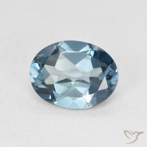 Topaze Bleu Londres naturelle ovale, 2.23 ct, VS