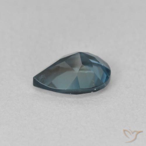 Topaze Bleu Londres naturelle En forme de poire, 0.89 ct, VVS-VS