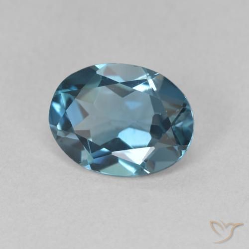 Topaze Bleu Londres naturelle ovale, 2.09 ct, VVS-VS