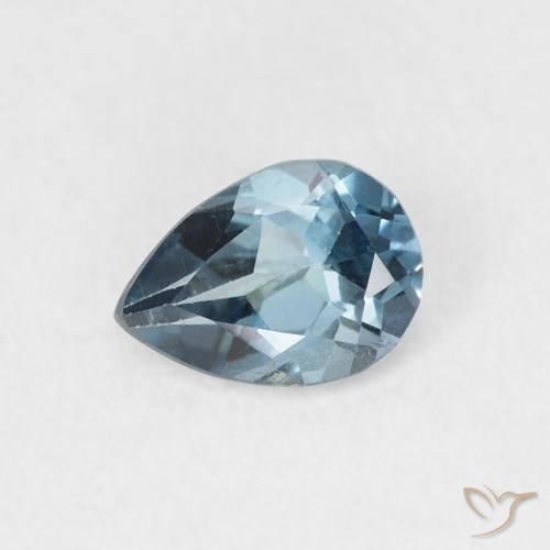 0.89ct Naturel Bleu Londres Topaze, En forme de poire, VS