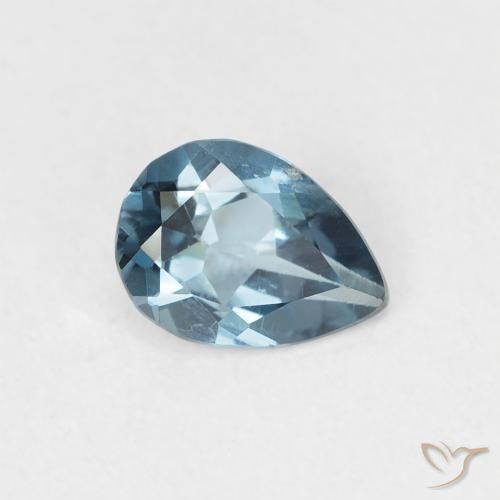 Topaze Bleu Londres naturelle En forme de poire, 0.89 ct, VS