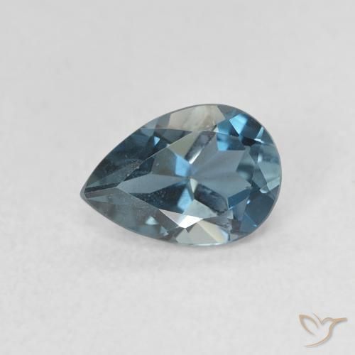 0.89ct Naturel Bleu Londres Topaze, En forme de poire, VS