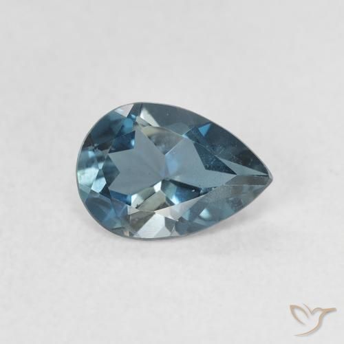 Topaze Bleu Londres naturelle En forme de poire, 0.89 ct, VS