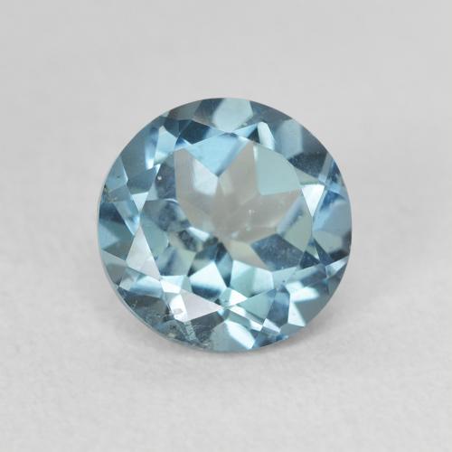 Topaze Bleu aquatique argent intense naturelle Coupe roude, 1.68 ct, VS