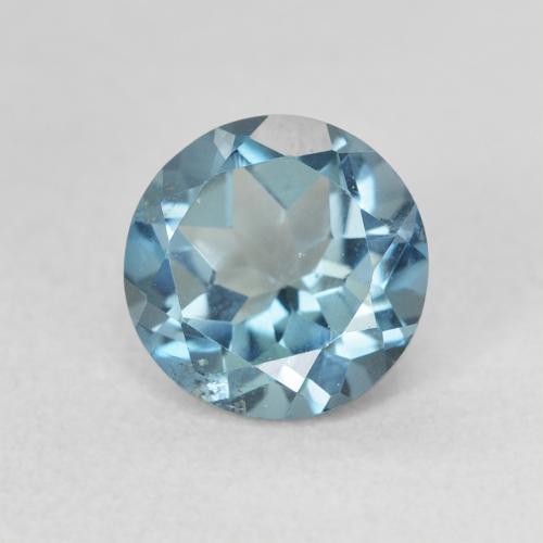 Topaze Bleu aquatique argent intense naturelle Coupe roude, 1.68 ct, VS