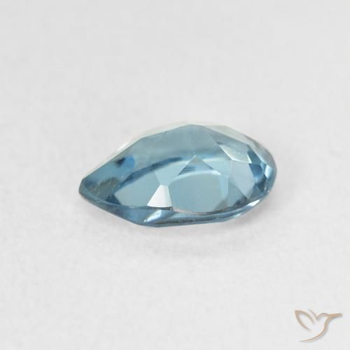 Topaze Bleu Londres naturelle En forme de poire, 0.92 ct, VS