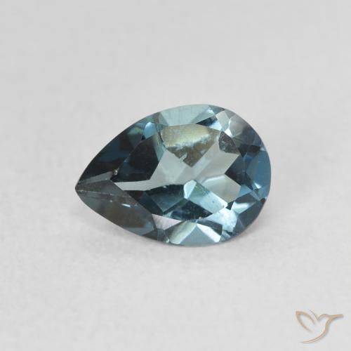 0.85ct Naturel Bleu Londres Topaze, En forme de poire, VS