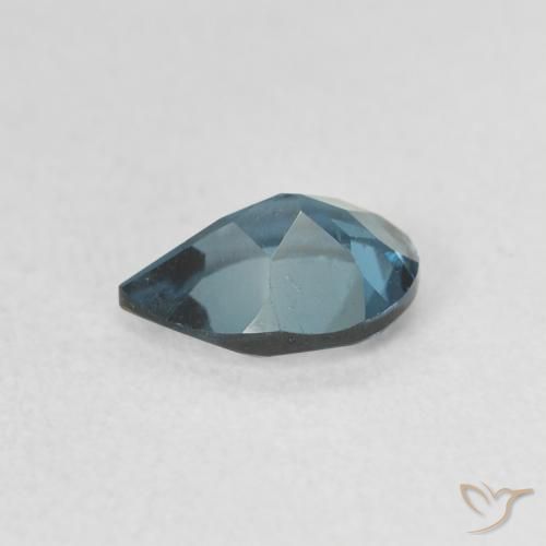 Topaze Bleu Londres naturelle En forme de poire, 0.85 ct, VS