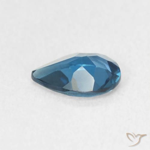 Topaze Bleu Londres naturelle En forme de poire, 0.67 ct, VVS