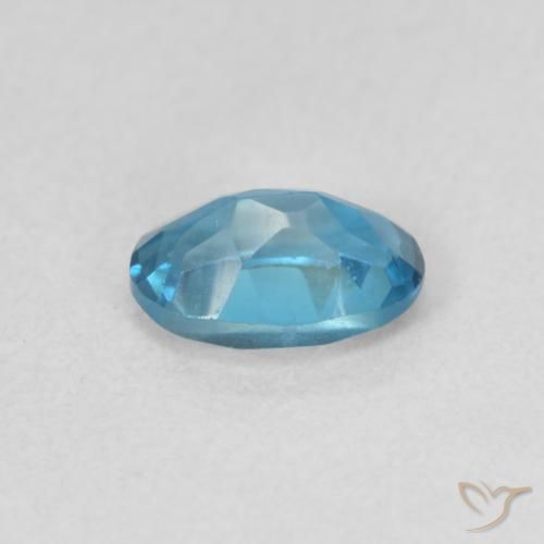 Topaze Bleu Londres naturelle ovale, 0.59 ct, VVS