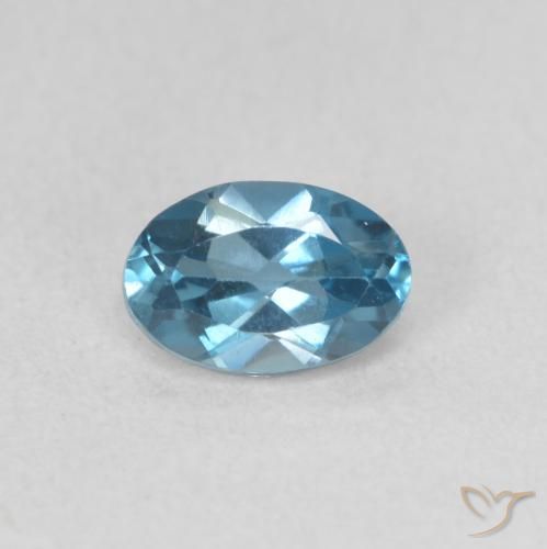 0.61ct Naturel Bleu Londres Topaze, ovale, VVS