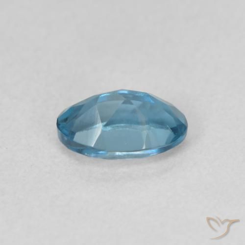 Topaze Bleu Londres naturelle ovale, 0.61 ct, VVS