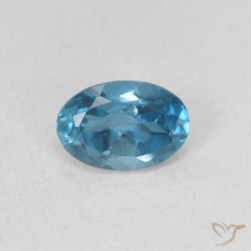 0.56ct Naturel Bleu Londres Topaze, ovale, VVS