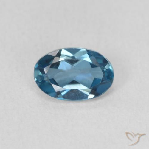 0.58ct Naturel Bleu Londres Topaze, ovale, VVS