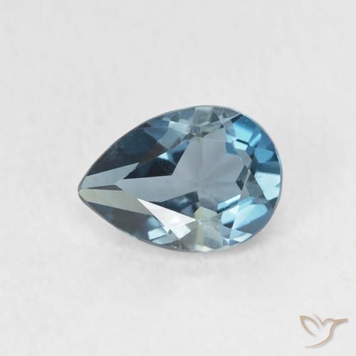 0.85ct Naturel Bleu Londres Topaze, En forme de poire, VVS