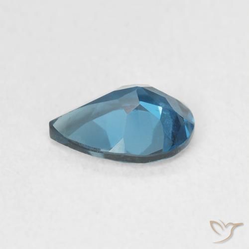 Topaze Bleu Londres naturelle En forme de poire, 0.75 ct, VVS