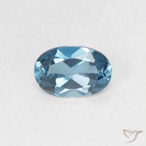 0.56ct Naturel Bleu Londres Topaze, ovale, VVS