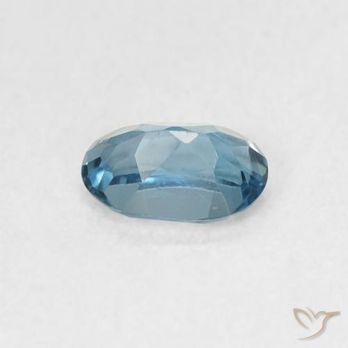 Topaze Bleu Londres naturelle ovale, 0.56 ct, VVS
