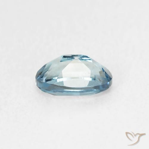 Topaze Bleu aquatique argent intense naturelle ovale, 0.63 ct, VVS