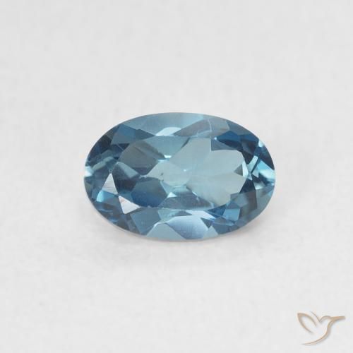0.65ct Naturel Bleu Londres Topaze, ovale, VVS
