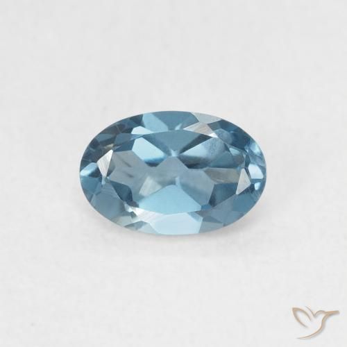 0.55ct Naturel Bleu Londres Topaze, ovale, VVS