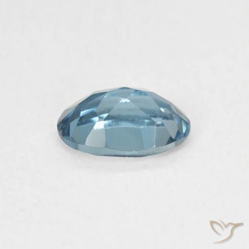 Topaze Bleu Londres naturelle ovale, 0.55 ct, VVS