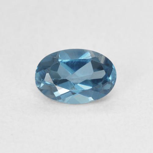 Topaze Bleu Londres naturelle ovale, 0.61 ct, VVS